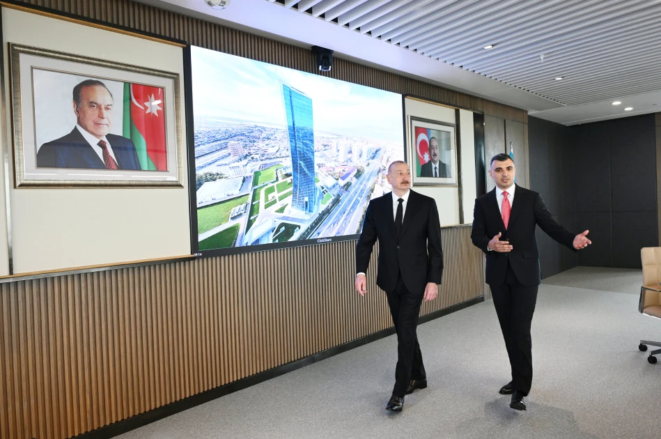 Prezident Mərkəzi Bankın yeni binasının açılışında
