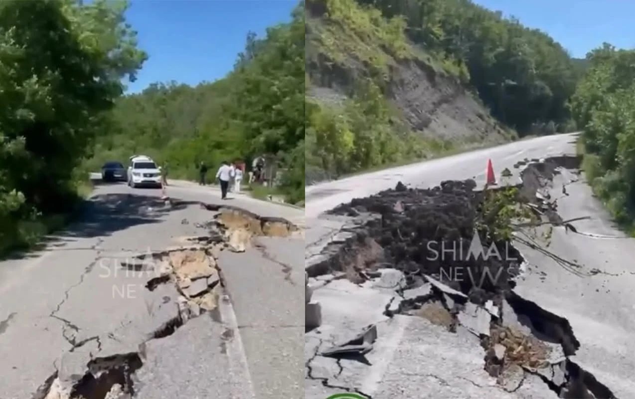 Altıağac yolu bağlandı, təhlükəli vəziyyət yarandı