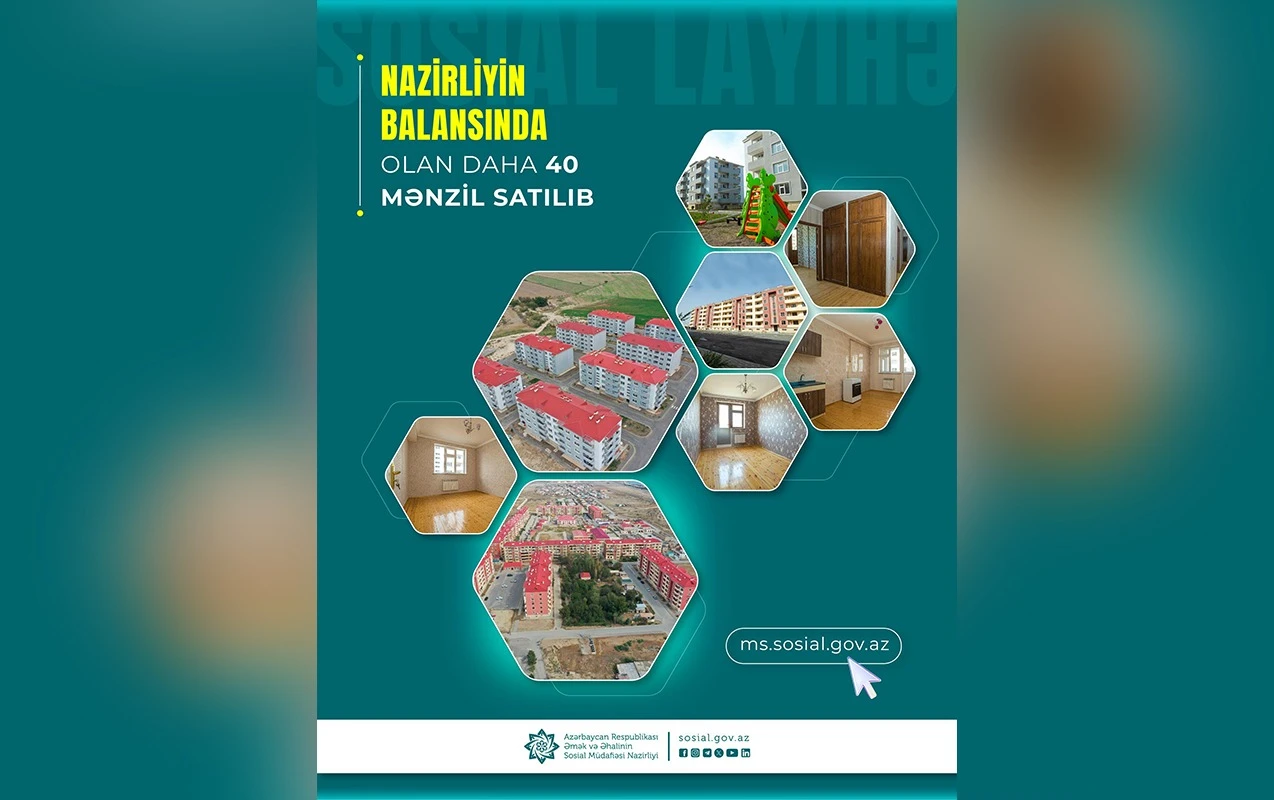 Nazirliyin sosial layihəsi üzrə daha 40-dək mənzil satıldı