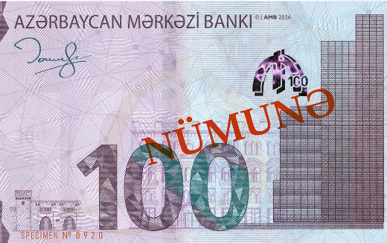 Yeni 100 manatlıqlar tədavüldə - Taleh Kazımovun imzası ilə