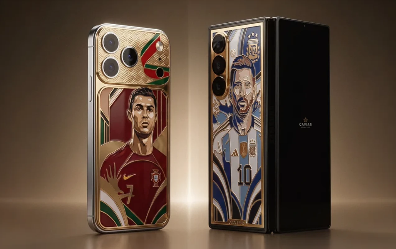 Messi və Ronaldoya həsr olunan qızıl telefonlar təqdim edildi