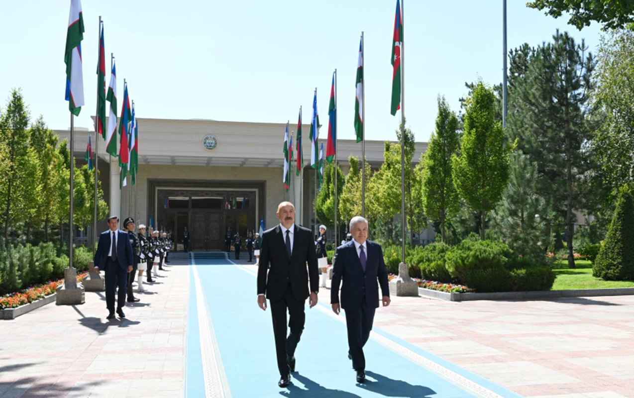 Daşkənddə İlham Əliyevin rəsmi qarşılanma mərasimi oldu