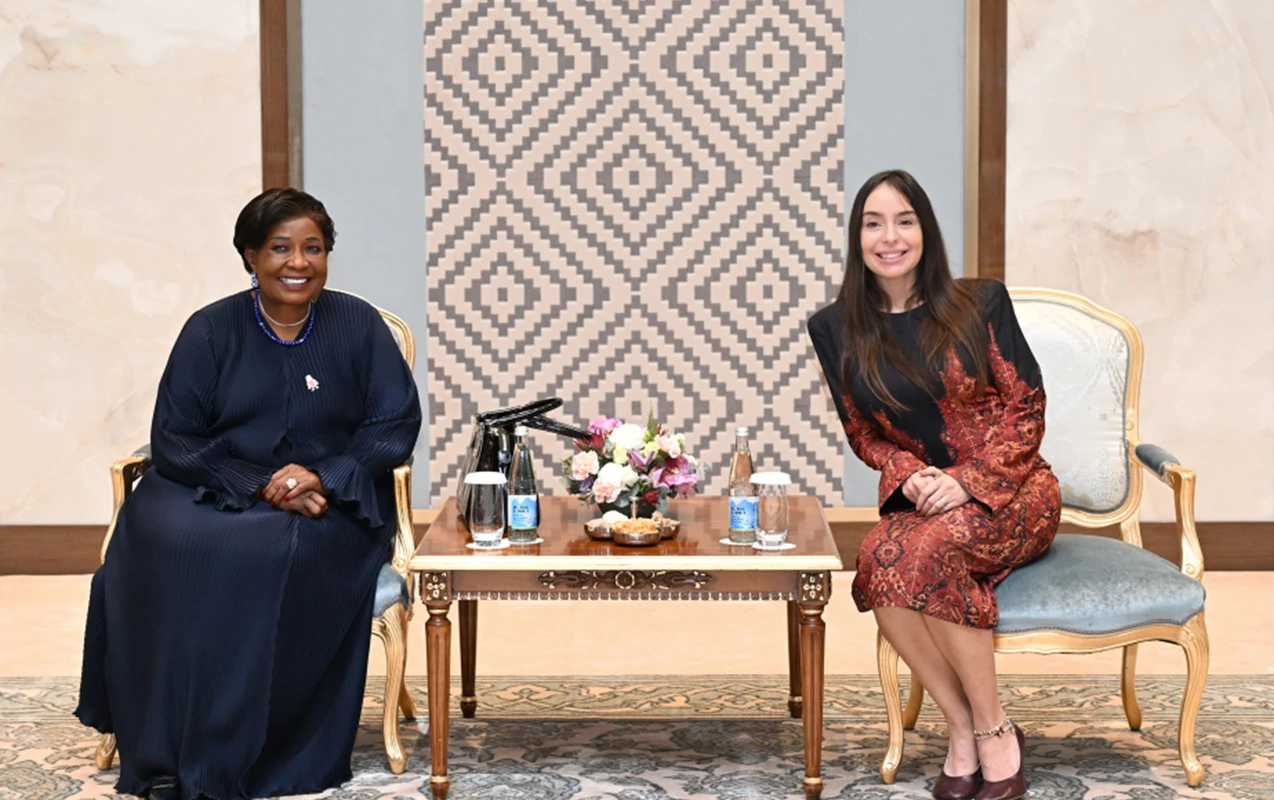 Leyla Əliyeva Zimbabvenin birinci xanımı ilə görüşdü