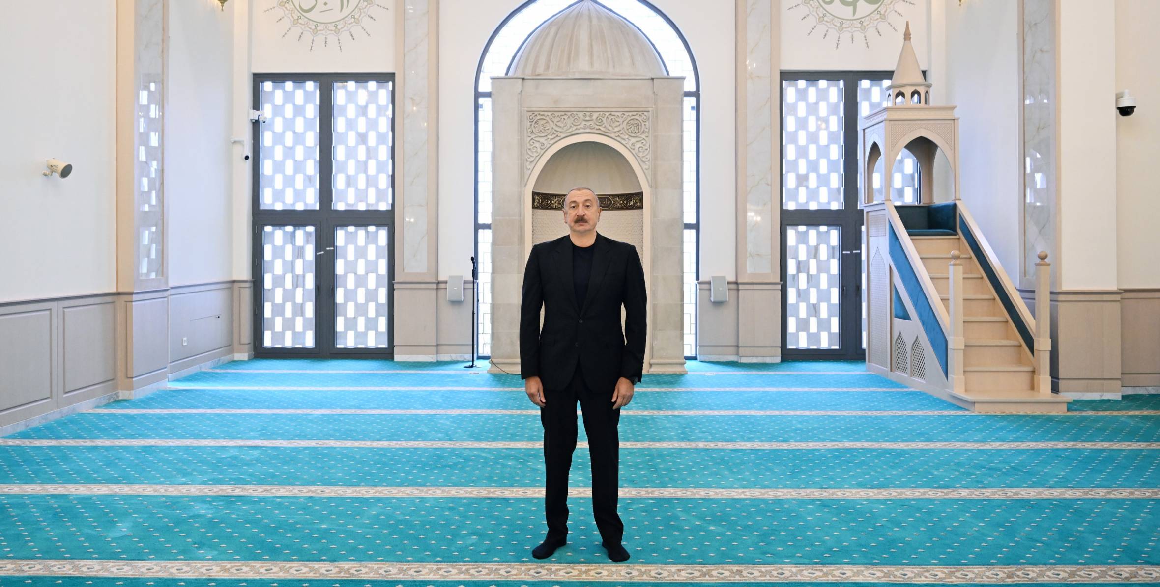 İlham Əliyev Hadrut qəsəbəsində inşa edilmiş məscidin açılışı olub