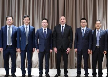 Azərbaycan Respublikasının Prezidenti İlham Əliyev Tiencin şəhərində “Powerchina group” şirkətlər qrupunun icraçı vitse-prezidenti ilə görüşüb