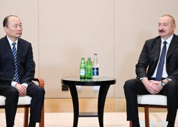 Azərbaycan Respublikasının Prezidenti İlham Əliyev Tiencin şəhərində “China National Chemical Engineering” şirkətinin sədri ilə görüşüb