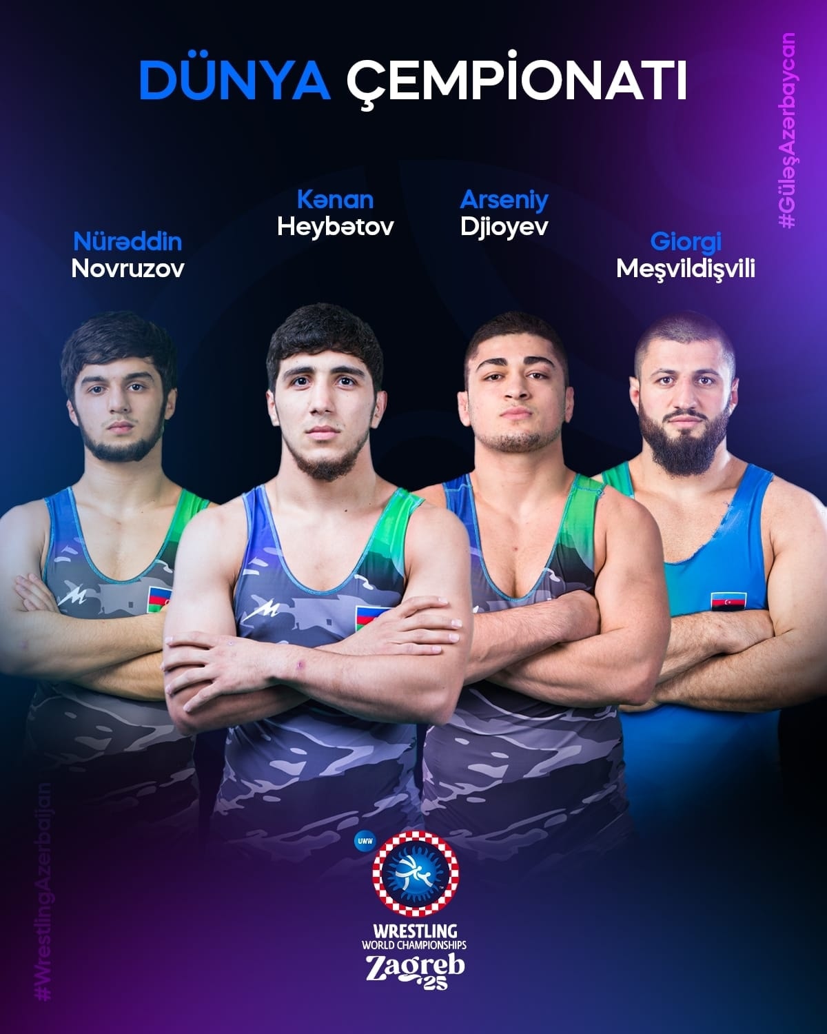 Sərbəst güləşçilər Dünya Çempionatı 3 medalla başladı