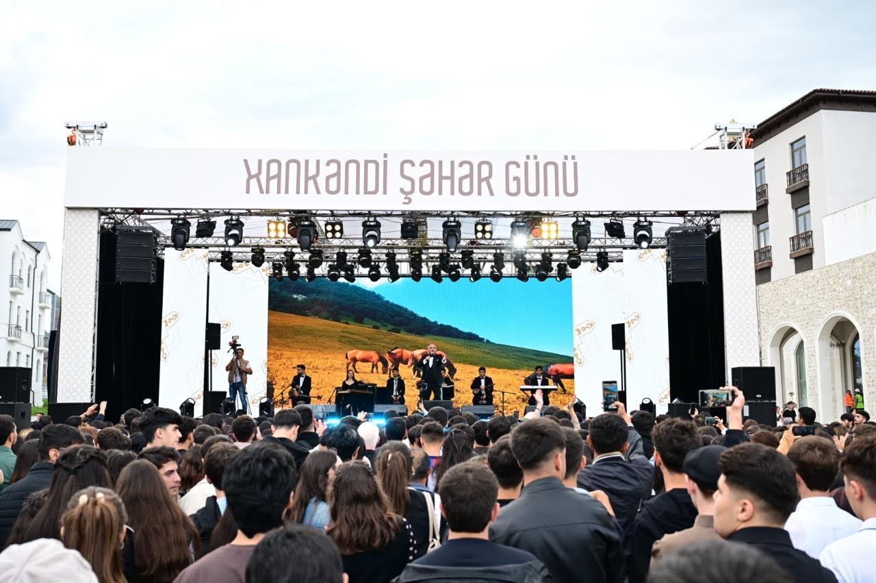 Xankəndidə ilk Şəhər Günü geniş konsert proqramı və atəşfəşanlıqla başa çatıb