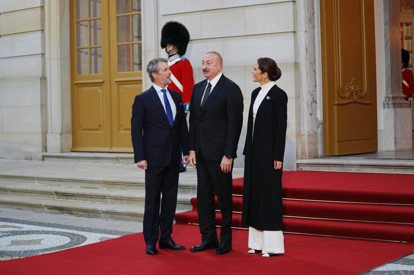 İlham Əliyev Kopenhagendə ziyafətdə iştirak edib