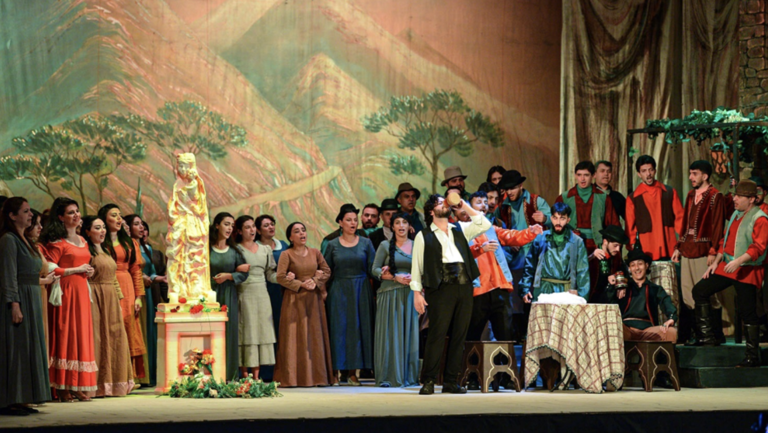 Opera studiyasının səhnəsində “Kənd namusu” operası nümayiş olunub