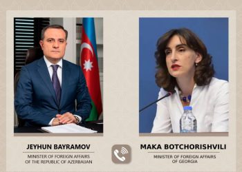 Ceyhun Bayramov gürcü həmkarı ilə danışıb