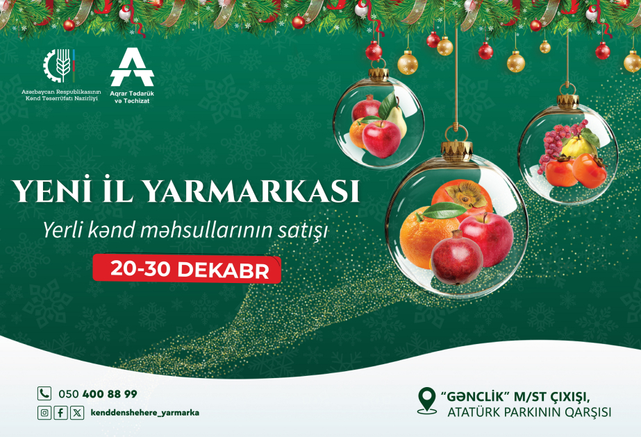 “Kənddən Şəhərə” Yeni il yarmarkası başlayır
