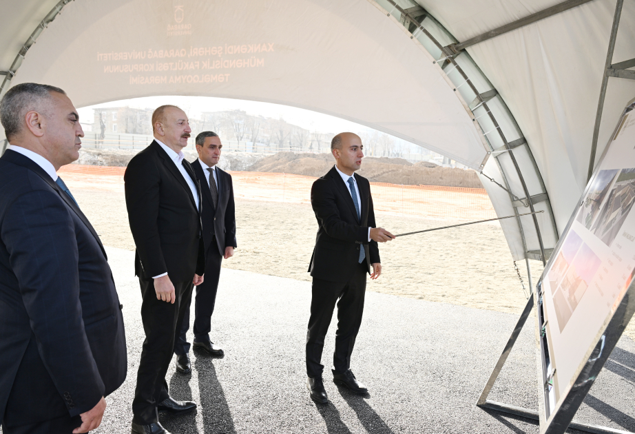 Prezident Qarabağ Universitetinin Mühəndislik fakültəsinin binasının təməlini qoyub