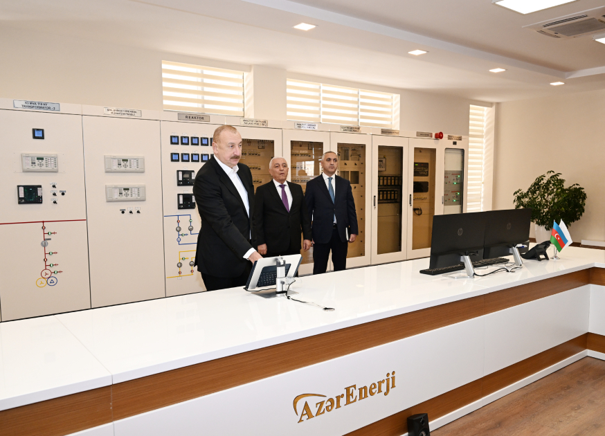 Prezident “Xankəndi-1” elektrik yarımstansiyasının açılışında