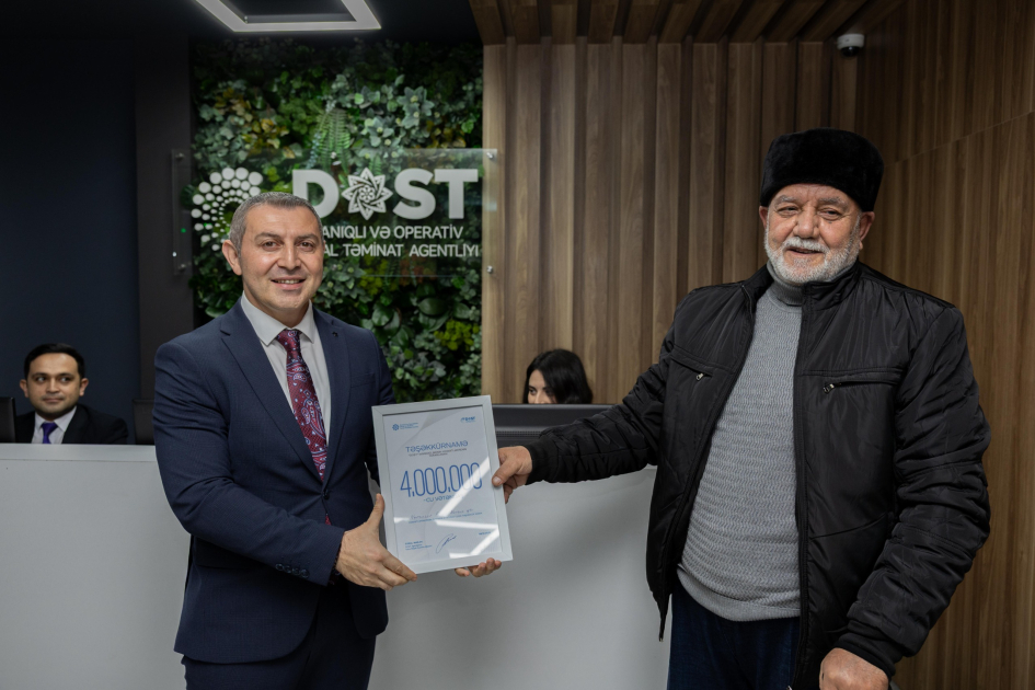 DOST 4 milyonuncu vətəndaşa xidmət göstərib