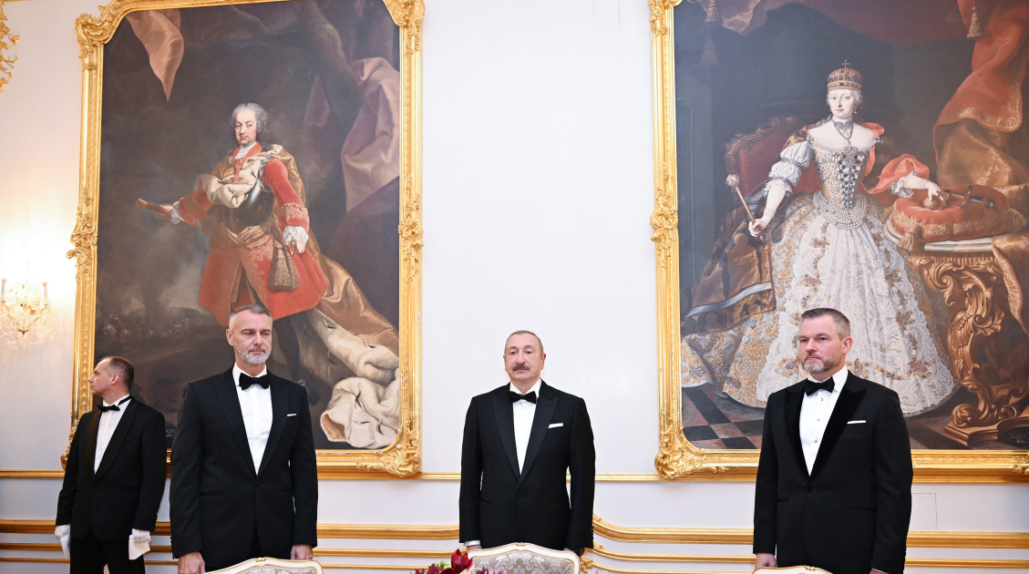 Bratislavada Prezident İlham Əliyevin şərəfinə rəsmi ziyafət verilib