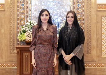 Leyla Əliyeva Omanın birinci xanımı ilə görüşüb