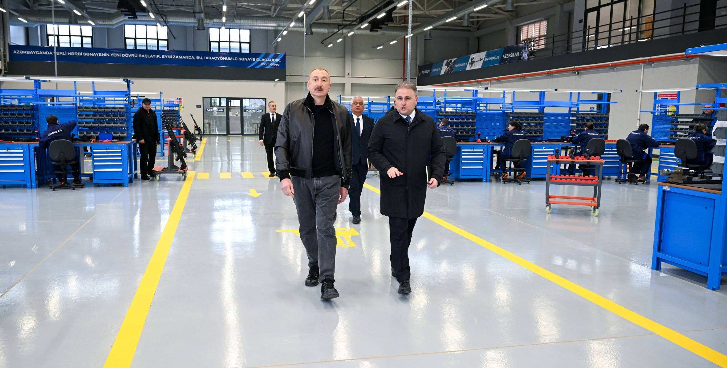 İlham Əliyev Tərtər elektromexanika zavodunun yenidənqurmadan sonra açılışında iştirak edib