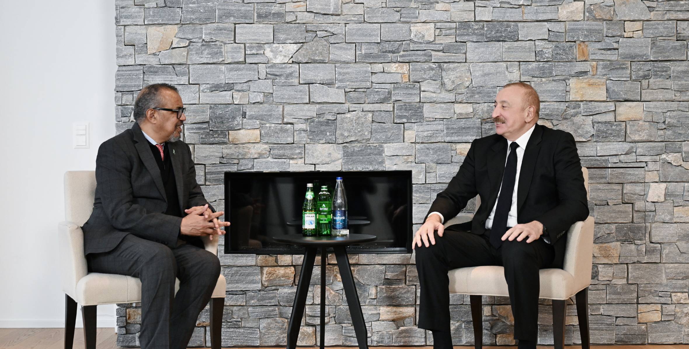 İlham Əliyevin Davosda Ümumdünya Səhiyyə Təşkilatının Baş direktoru ilə görüşü olub
