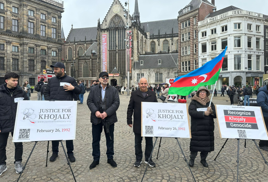 Amsterdamın mərkəzində “Xocalıya ədalət!” çağırışı