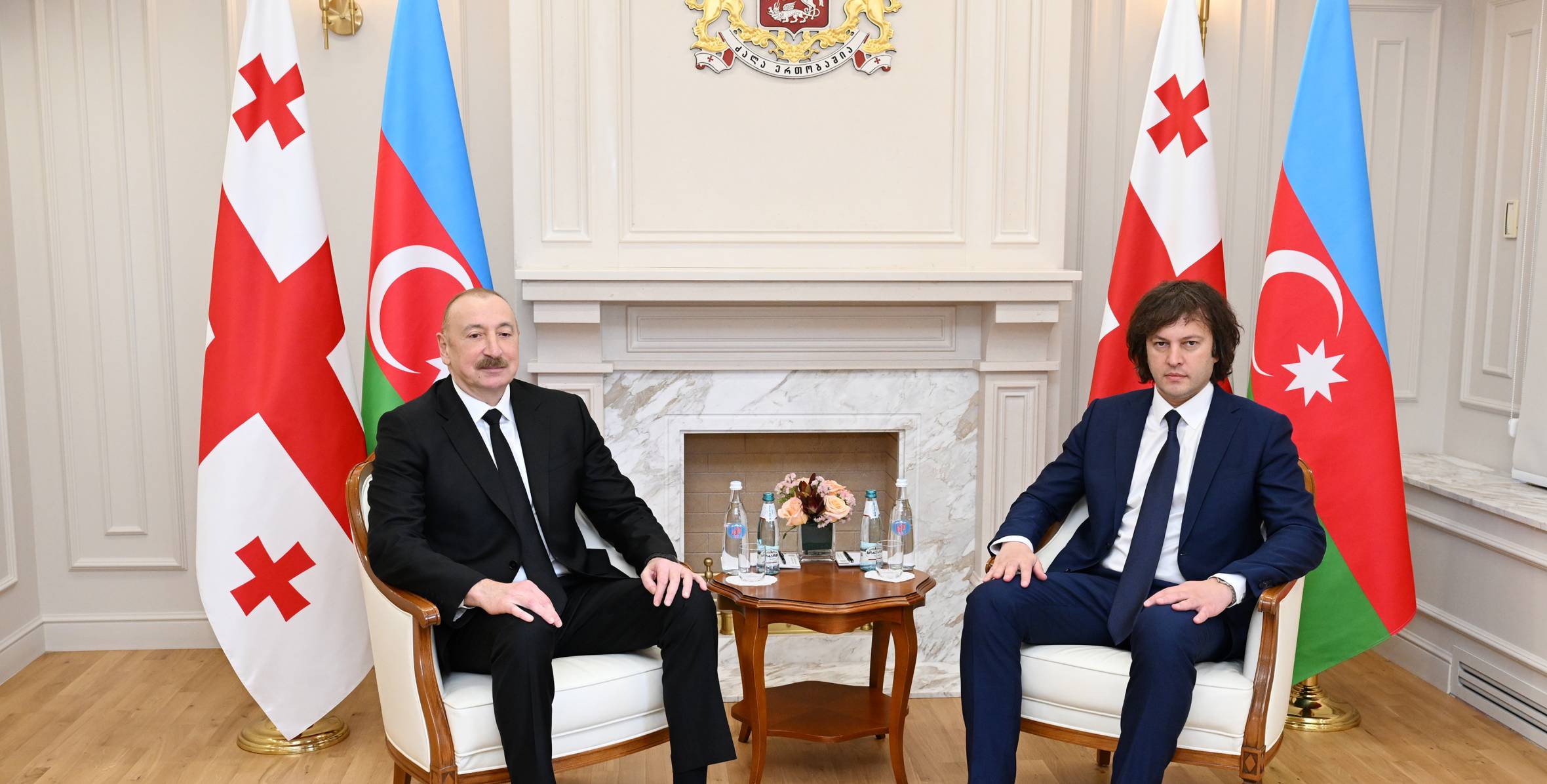 İlham Əliyevin Gürcüstanın Baş naziri İrakli Kobaxidze ilə təkbətək görüşü olub