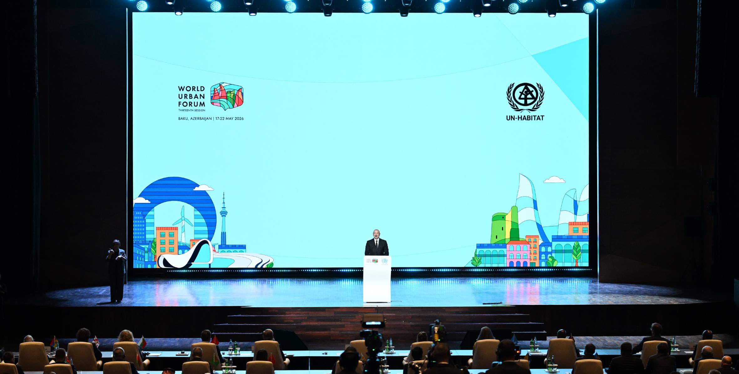 İlham Əliyev Bakıda Ümumdünya Şəhərsalma Forumunun 13-cü Sessiyasının (WUF13) açılış mərasimində iştirak edir